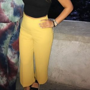 Yellow Flare Pants from Express